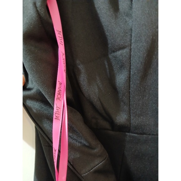 Betsey Johnson Black Cap Sleeve Sheath Dress Knee Length Size 2 Business Casual - Picture 4 of 4